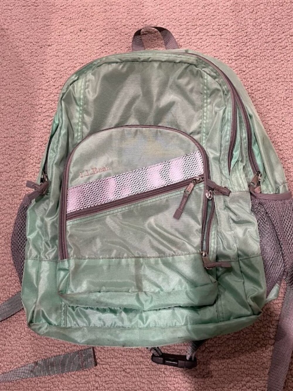 L.L. Bean Deluxe Book Pack – Mint Green/Iridescent 🎒
